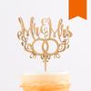KLEINLAUT 3D Mr. & Mrs. Cake Topper with Rings, 25 x 29.5 cm, Orange view 1