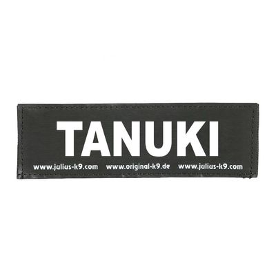 JULIUS K-9 Velcro Patch, Tanuki, Small, Black