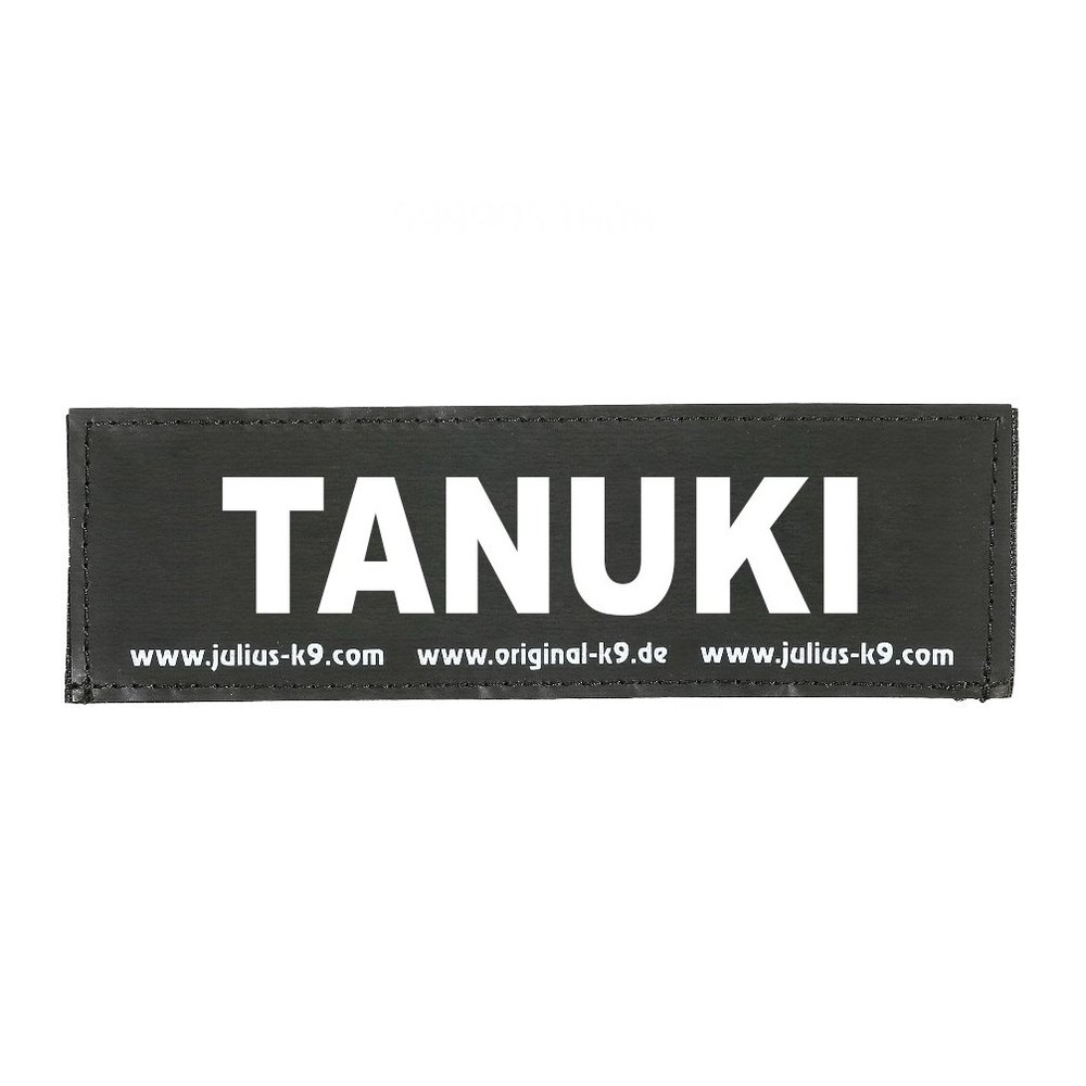 JULIUS K-9 Velcro Patch, Tanuki, Small, Black