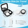 adecco LLC Portable Contact Lens Case Travel Kit with Mirror, Bottle and Tweezers view 2
