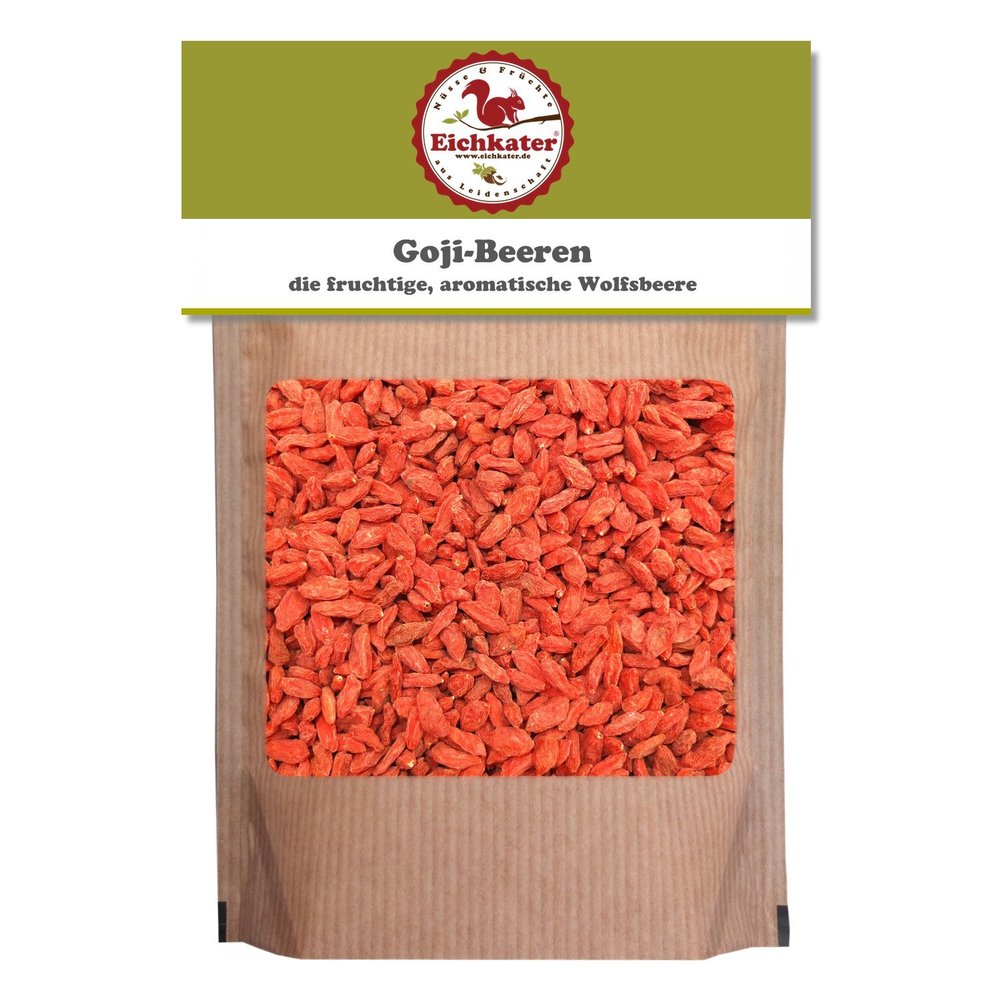 Eichkater Natural Goji Berries, 2-Pack (2 x 185 g)