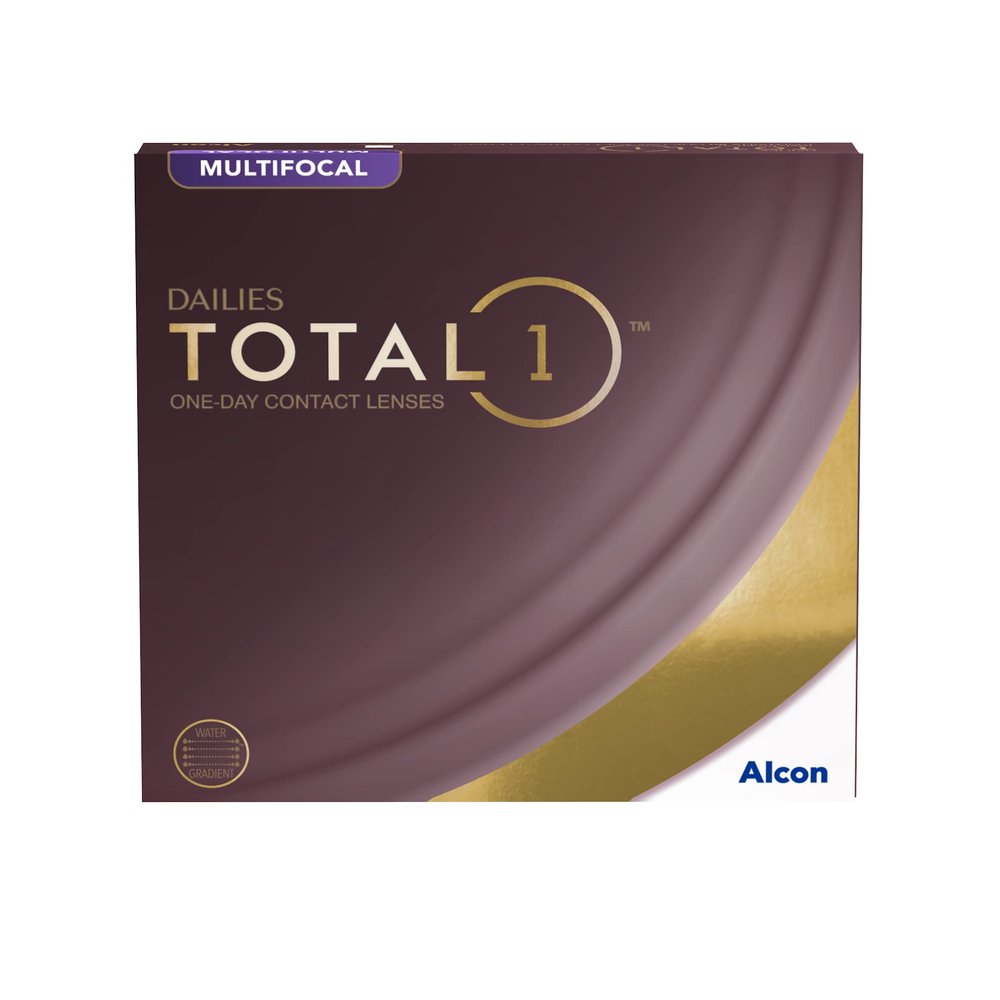 DAILIES TOTAL1 Multifocal Daily Disposable Soft Contact Lenses | 90 Lenses | BC 8.5 mm | DIA 14.1 mm | ADD LOW | +5.25 Diopters