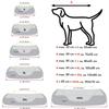 BedDog Mimi Dog Bed, Cordura Dog Sofa with Microfiber Velour, Washable Rectangular Bed with Bolster, Indoor/Outdoor, Size M, Brown-Beige with Paws view 2