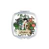 DIYthinker Green Geisha Fan Square Compact Makeup Pocket Mirror view 1