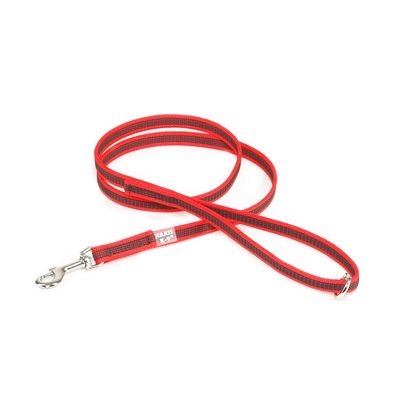 IDC Color & Gray Rubberized Leash, 14 mm x 1.2 m, Red-Gray