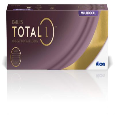 Dailies Total 1 Multifocal Daily Contact Lenses | 30 Pack | BC 8.5 mm | DIA 14.1 mm | ADD MED | -07.50 Diopters