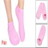 Sourcing Map Pink Moisturizing Exfoliating Treatment Non-Slip Gel Socks, 1 Pair view 2