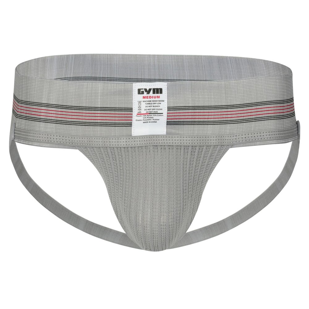 GYM Men's 7.6 cm Waistband Classic Athletic Supporter, Heather Gray, XXX-Large