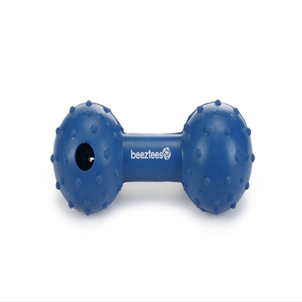 BEEZTEES 625933 Dog Toy: Dumbbell with Bell 11.5cm BLUE