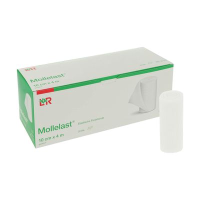 MOLLELAST Bandages 10 cm x 4 m, White, 20 Count, 600 g