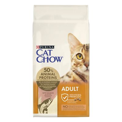 PURINA CAT CHOW | Adult | Dry Cat Food | Naturium | Salmon | 10 kg | Bag