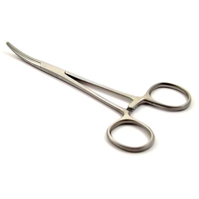 Skyweb-Kelly Hemostatic Pet Grooming Ear Hair Forceps, Curved, 5.5 in