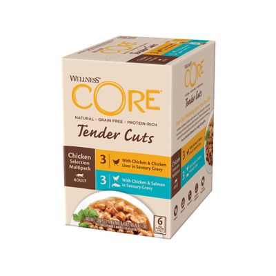 Wellness CORE Tender Cuts 6 x 85g, Chicken Selection Mix