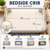 DuDu N Girlie Next2Me Cotton Jersey Fitted Sheets for Baby Crib, 51 x 85 cm, 2-Pack, Cream/Blue view 2