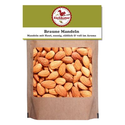 Eichkater Natural Brown Almonds, 4-Pack (4 x 750 g)