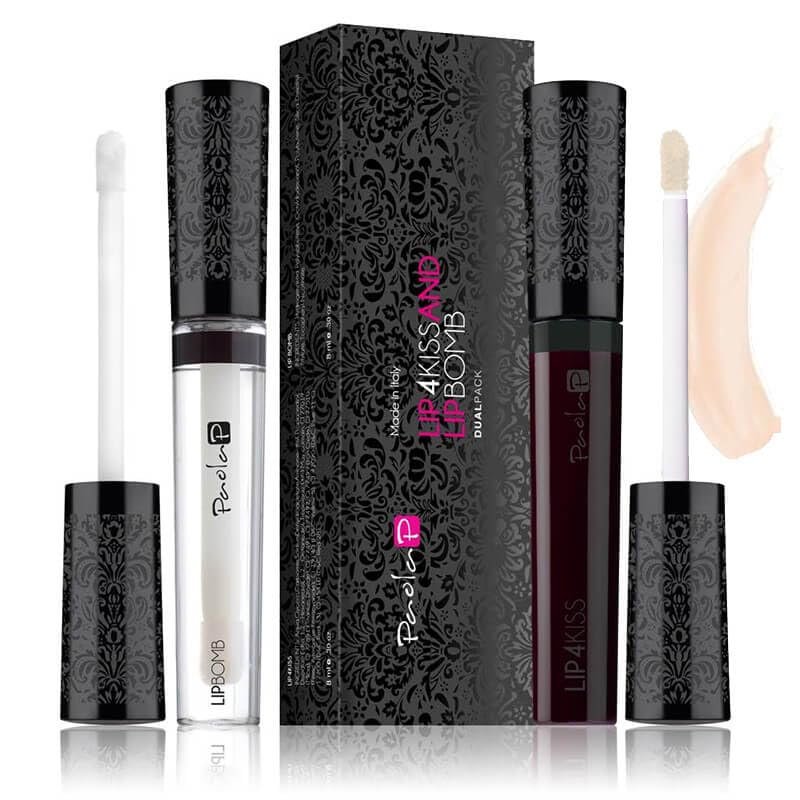 Lip4Kiss Duo Lipstick Rosa Pesca No. 4 + Lip Bomb
