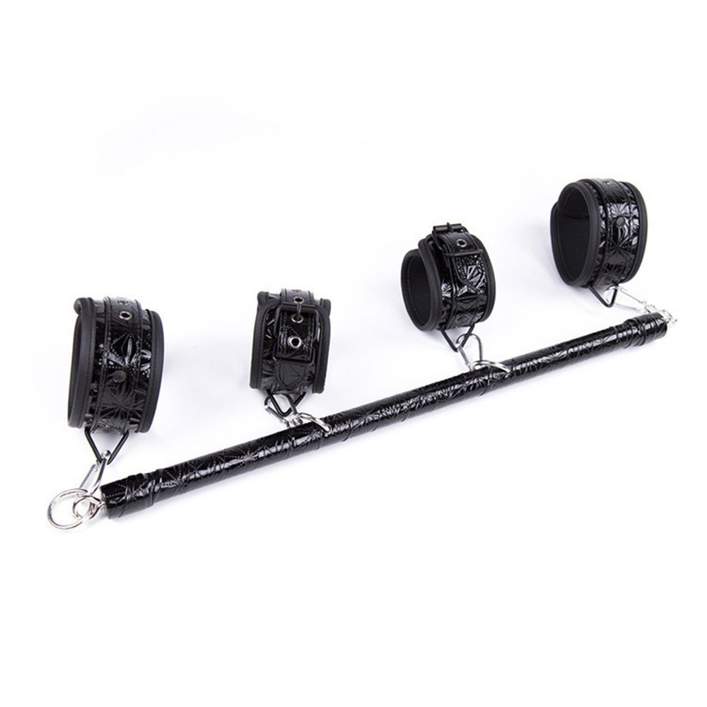 OnundOn Padded Spreader Bar with Hand and Ankle Cuffs Set