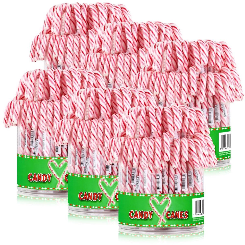 Red and White Candy Sticks, 72 x 14 g in a Tin (6-Pack)
