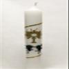 Baptism/Communion Candle K-4 Gold with Drip Guard and Inscription KW-JO-K04 view 1