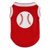petitebelle Red and White Baseball Cotton T-Shirt Dog Dress view 2