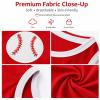 petitebelle Red and White Baseball Cotton T-Shirt Dog Dress view 4