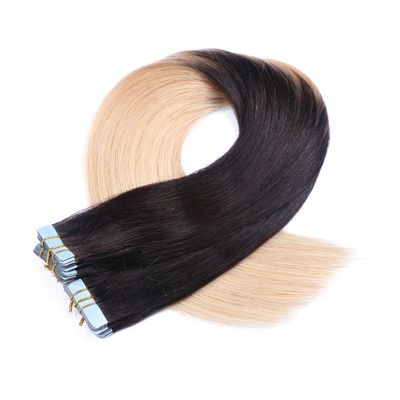Tape-In Hair Extensions #1B/24 Ombre, 50 cm, 40 Wefts, 100% Remy Human Hair