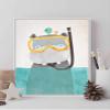 Nordic Cute Animal Poster: Polar Bear, Hippo and Penguin Canvas Wall Art, Unframed PTWC002-M view 3
