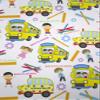 Custom Blackout Curtain for Kids’ Room, School Bus Design, 145" H x 145" W view 4