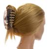 Large Hair Claw with Closed Sides, 10 cm, Horn Marble view 2