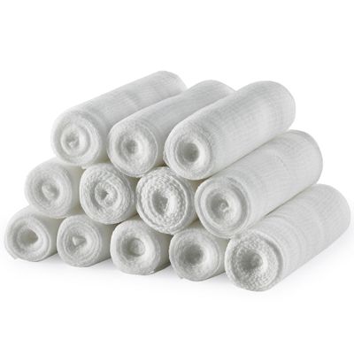 MEDca Medical Stretch Gauze Bandage Roll for Wound Care, 12-Pack, 10 cm x 3.7 m