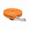 Mystique Rubberized Long Training Leash 15 mm with Hand Loop, Standard Snap Hook, Neon Orange, 20 m view 1