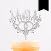 KLEINLAUT 3D “Mrs. & Mrs.” Cake Topper with Rings, 25 x 28.8 cm, Black view 1