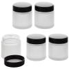 Frosted Glass Jars 100 ml with Lids, Empty Cosmetic Cream Jars, Set of 5 view 1