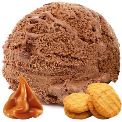 Chocolate Caramel Cookie Danish Soft Serve Ice Cream Powder Gino Gelati (1 kg)