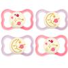 MAM Air NIGHT Silicone Pacifiers 16+ Months, Girl Mix, 4-Pack view 1
