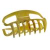 1 Pc Large Hair Claw with Open Sides, 10 cm, Yellow Beige view 1