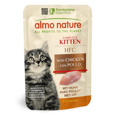 Almo Nature HFC Kitten Complete with Chicken Wet Food, 24 x 55 g