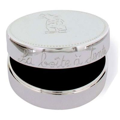 SF Schmuck Mouse Tooth Box with Engraving (Specify First Name When Ordering), Children's, Silver-Colored Metal (BD)