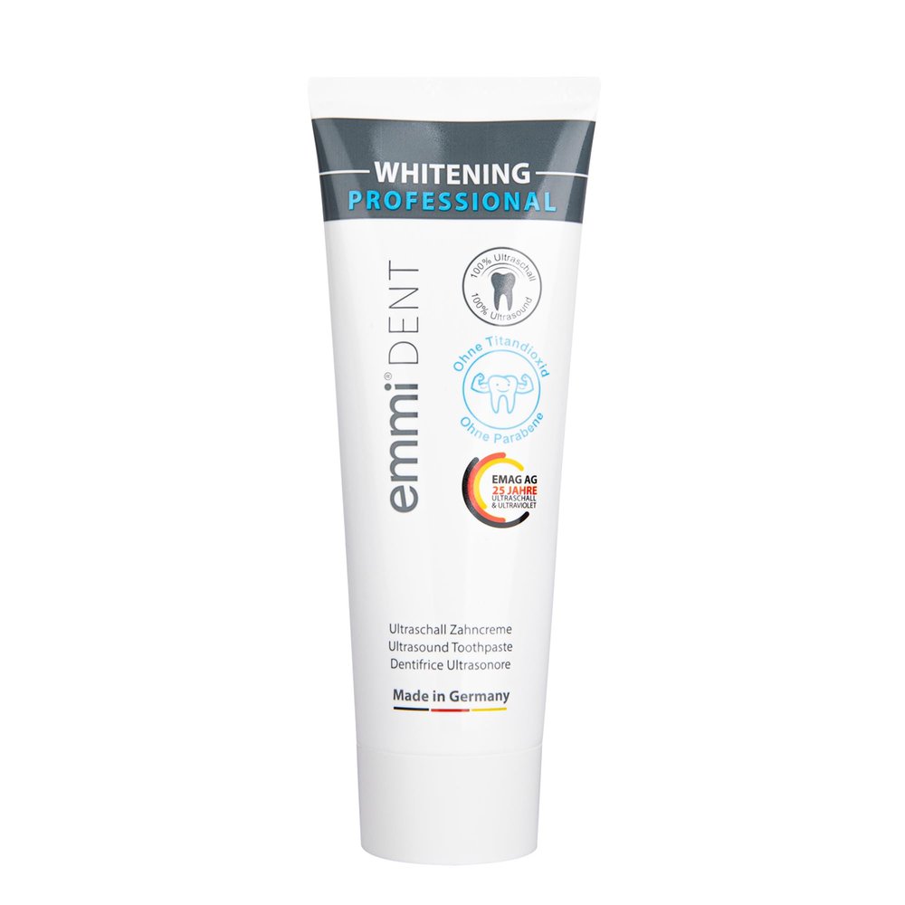 emmi-dent Ultrasonic Whitening Toothpaste | Gentle Whitening | For Sensitive Teeth and Gums | Vegan | 1 x 75 ml
