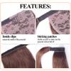 Remeehi Straight Ponytail, 100 g Malaysian Virgin Human Hair Wrap-Around Ponytail with Clips, 15" 8/613# view 2