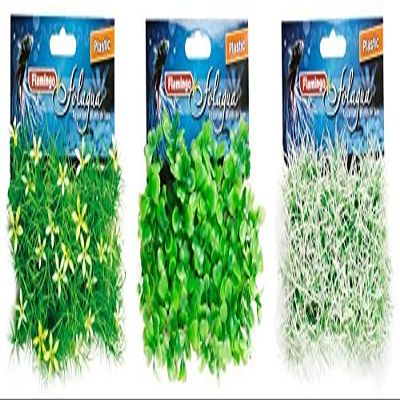 Aquarium Plastic Plant Mat, Assorted, L 12.5 cm x W 5 cm