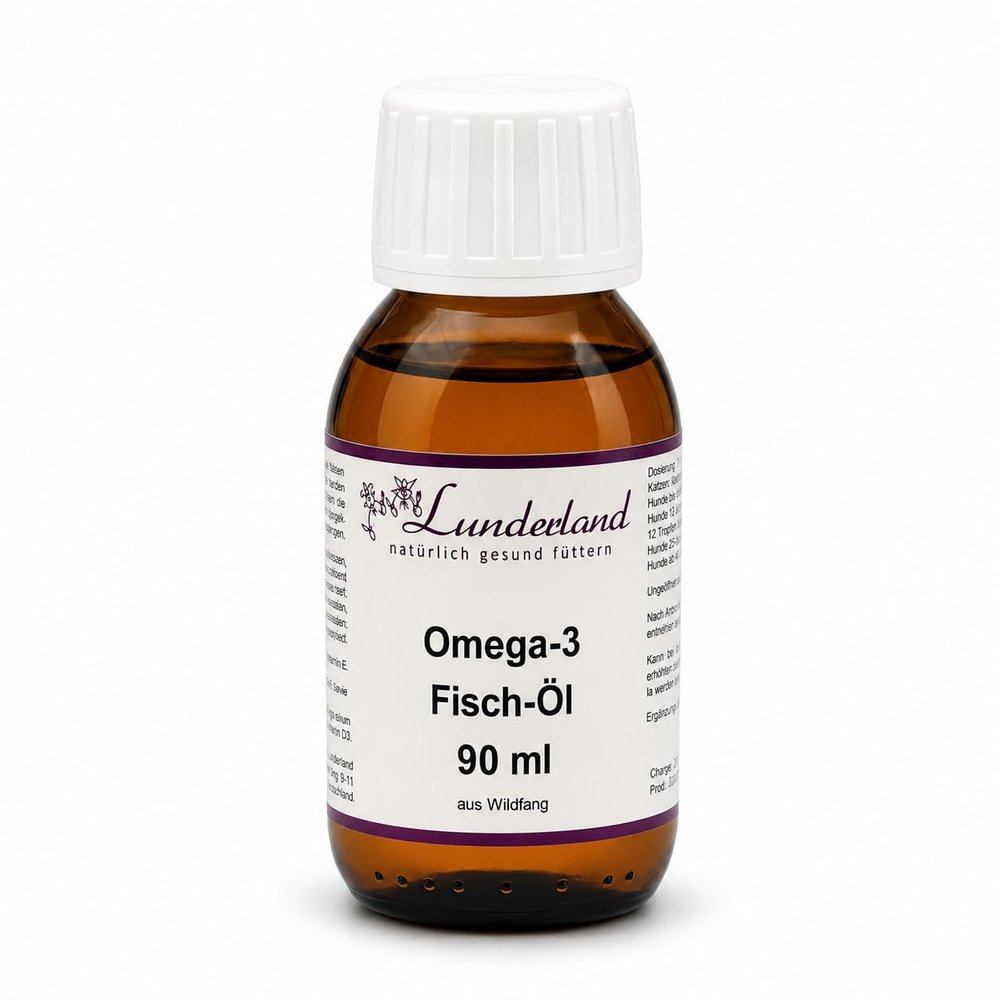 Omega-3 Fish Oil for Dogs and Cats, 90 ml, with Vitamins E, A + D