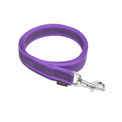 Mystique Rubberized Leash 15 mm with Hand Loop, Standard Carabiner, Purple, 3 m