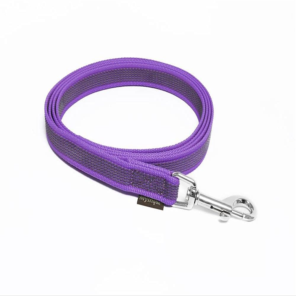 Mystique Rubberized Leash 15 mm with Hand Loop, Standard Carabiner, Purple, 3 m