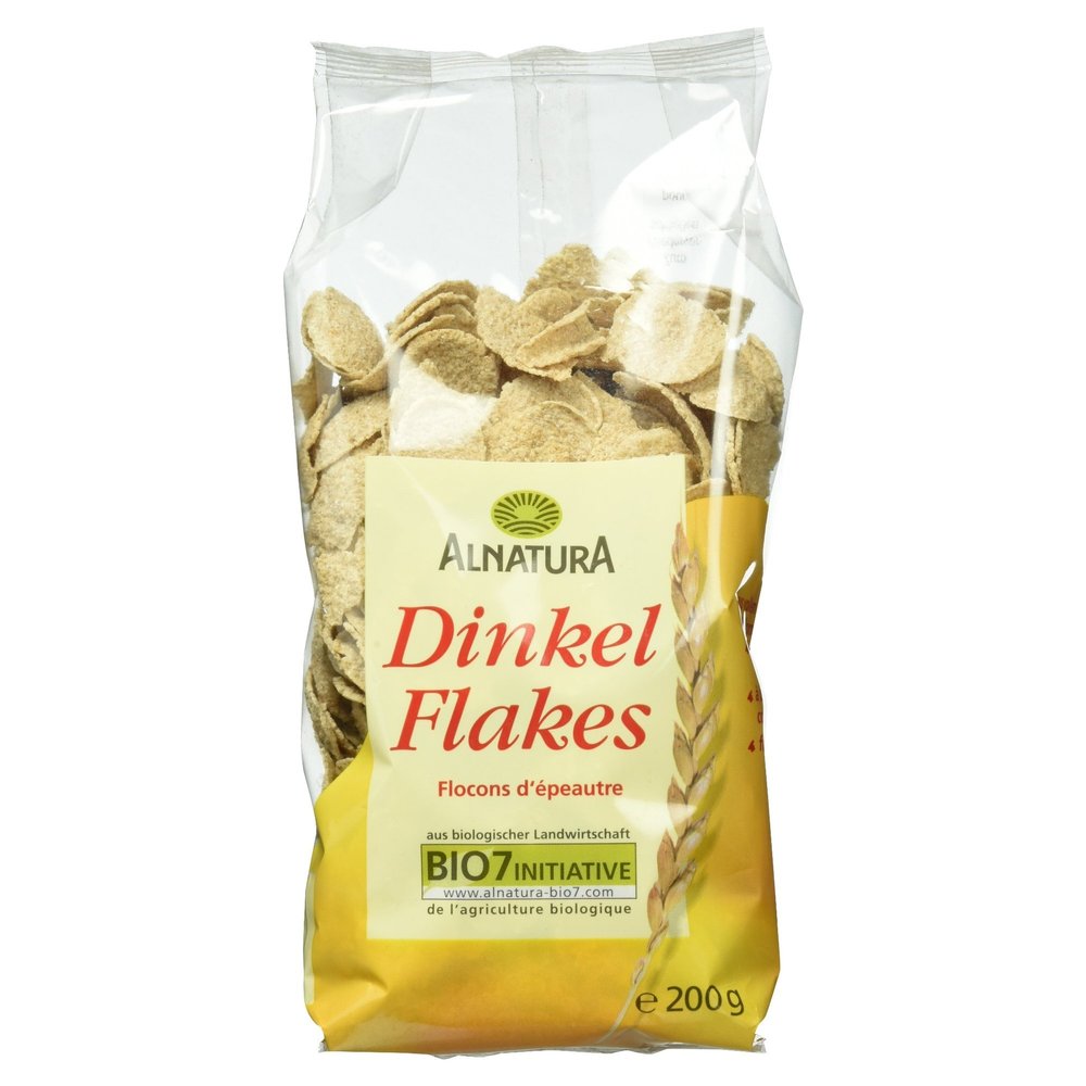 Alnatura Organic Spelt Flakes, Pack of 6 (6 x 200 g)