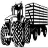 Samunshi Large Tractor with Trailer Wall Decal for Kids' Rooms, 120 x 50 cm, Black view 1