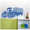 Samunshi Large Tractor with Trailer Wall Decal for Kids' Rooms, 120 x 50 cm, Black view 3