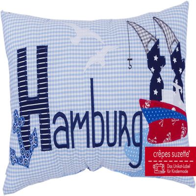 crepes suzette Pillow, Hamburg City Cushion, Hamburg Gift. Also Available with First Names