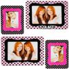 12-Piece Photo Frame Wall Sticker Set, Black/Pink/Rose Dots view 3