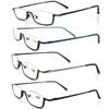 MELARIO Lightweight Thin Half-Frame Reading Glasses (1–4-Piece Set) (4 Pieces, +3.0, 4 Colors) view 1